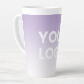 任意の色の背景 | 白いグラデーションとロゴ カフェラテマグ (左アングル)