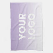 任意の色の背景 | 白いグラデーションとロゴ キッチンタオル (縦)