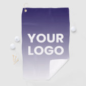 任意の色の背景 | 白いグラデーションとロゴ ゴルフタオル (インサイチュ)