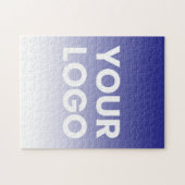 任意の色の背景 | 白いグラデーションとロゴ ジグソーパズル (横)