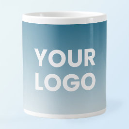 任意の色の背景 | 白いグラデーションとロゴ ジャンボコーヒーマグカップ