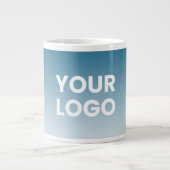 任意の色の背景 | 白いグラデーションとロゴ ジャンボコーヒーマグカップ (正面)