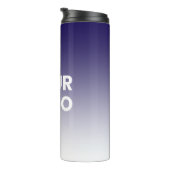 任意の色の背景 | 白いグラデーションとロゴ タンブラー (回転右)