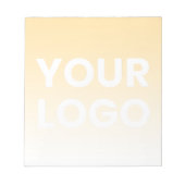 任意の色の背景 | 白いグラデーションとロゴ ノートパッド (正面)