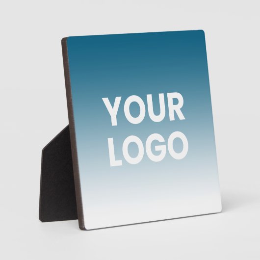 任意の色の背景 | 白いグラデーションとロゴ フォトプラーク (正面)