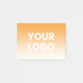 任意の色の背景 | 白いグラデーションとロゴ ポストイット (正面)