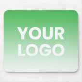 任意の色の背景 | 白いグラデーションとロゴ マウスパッド (正面)