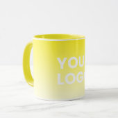 任意の色の背景 | 白いグラデーションとロゴ マグカップ (正面左)