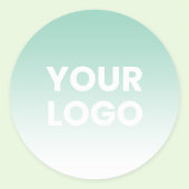 任意の色の背景 | 白いグラデーションとロゴ ラウンドシール