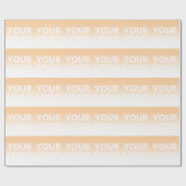 任意の色の背景 | 白いグラデーションとロゴ ラッピングペーパー (フラット)