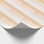 任意の色の背景 | 白いグラデーションとロゴ ラッピングペーパー (角)