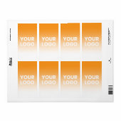 任意の色の背景 | 白いグラデーションとロゴ ラベル (フルシート)