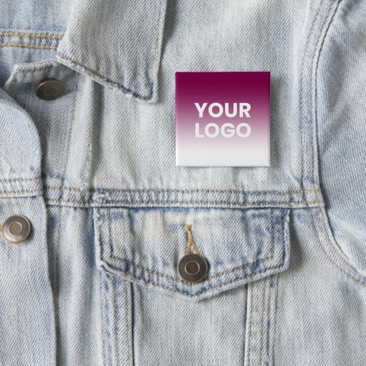 任意の色の背景 | 白いグラデーションとロゴ 缶バッジ (インサイチュ)