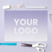 任意の色の背景 | 白いグラデーションとロゴ 薄葉紙 (クラフト)