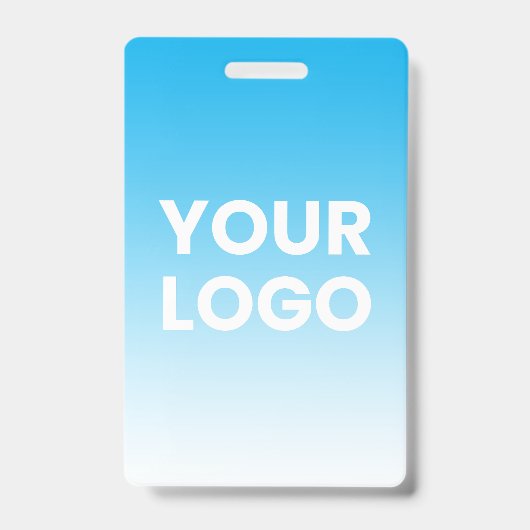 任意の色の背景 | 白のグラデーション & ロゴ バッジ (正面)