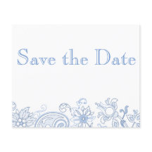 任意の色の花と葉の結婚式の日付保存