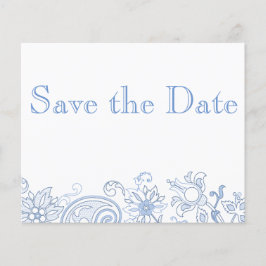 任意の色の花と葉の結婚式の日付保存