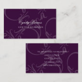 任意の色の花柄の名刺 名刺 (正面/裏面)