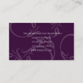 任意の色の花柄の名刺 名刺 (裏面)