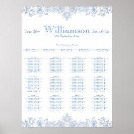 任意の色の花 – 葉結婚の座席表 ポスター