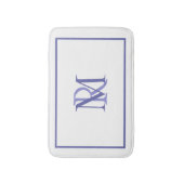 任意の色の重なり合うイニシャルモノグラムバスマット バスマット (正面縦)