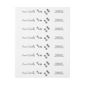 任意の色の雪エレガント片ホリデー住所 シール ラップアラウンドラベル (シート)