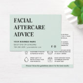 任意の色の顔のアフターケアアドバイス指示カード (デスク)