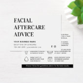 任意の色の顔のアフターケアアドバイス指示カード (デスク)