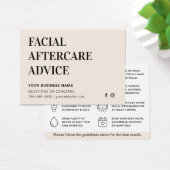 任意の色の顔のアフターケアアドバイス指示カード (デスク)