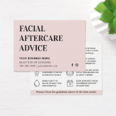 任意の色の顔のアフターケアアドバイス指示カード (デスク)