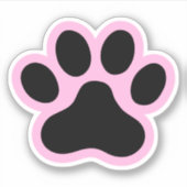 任意の色またはピンクと黒の前部印刷シール シール (正面)