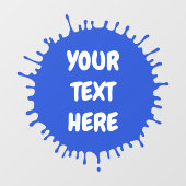 任意の色または青の絵を描スプラのカスタム文字 ウィンドウサイン (シート)