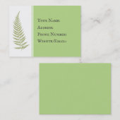 任意の色を押されたシダの葉の名刺を選択 名刺 (正面/裏面)