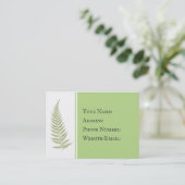 任意の色を押されたシダの葉の名刺を選択 名刺 (スタンド正面)