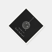 任意の色を選択 | ブラックディスコミニマルボール スタンダードカクテルナプキン (角)