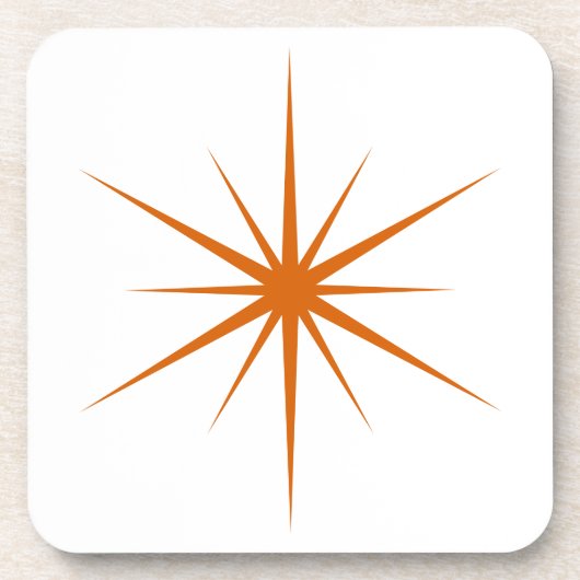 任意の色を選択Mid Century原子モダンスターバスト コースター (正面)