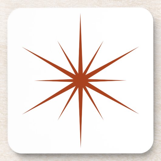 任意の色を選択Mid Century原子モダンスターバスト コースター (正面)