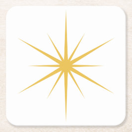 任意の色を選択Mid Century原子モダンスターバスト スクエアペーパーコースター