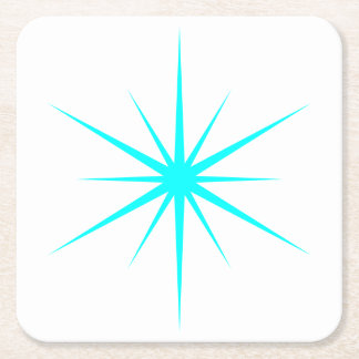 任意の色を選択Mid Century原子モダンスターバスト スクエアペーパーコースター