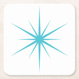 任意の色を選択Mid Century原子モダンスターバスト スクエアペーパーコースター