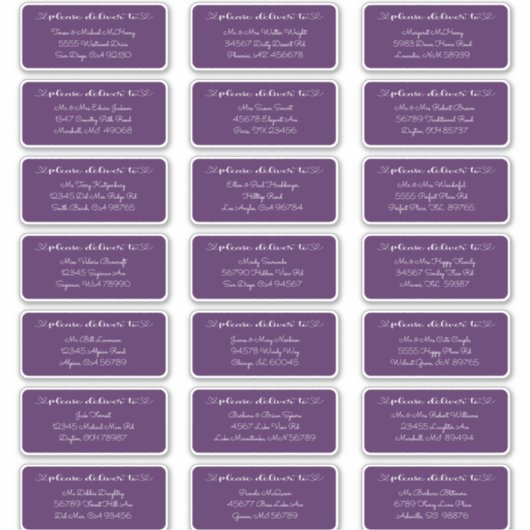 任意の色アドレスのゲスト名ラベルに変更 シール (正面)