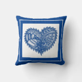 任意の色スパイクエッジ装飾ハート クッション (裏面)