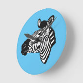 任意の色ゼブラ ラウンド壁時計 (傾斜)