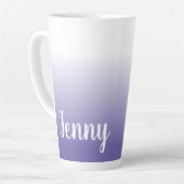 任意の色パーソナライズされたでグラデーション独自の作成 カフェラテマグ (左アングル)