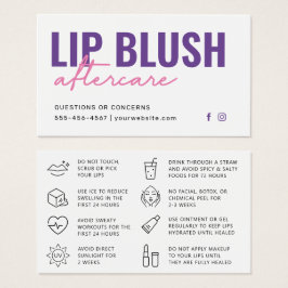 任意の色パープルモダンリップ赤面タトゥーアフターケア