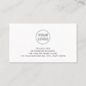 任意の色モダン名前をカスタムするロゴアポイントメントカード 予約カード (裏面)