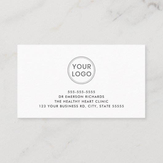 任意の色モダン名前をカスタムするロゴアポイントメントカード 予約カード (裏面)