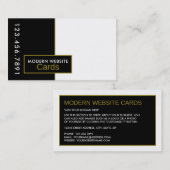 任意の色モダン 名刺 (正面/裏面)