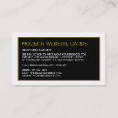 任意の色モダン 名刺 (裏面)