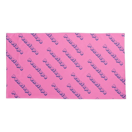 任意の色名照合カスタムスクリプト繰り返し 枕カバー (裏面-左)